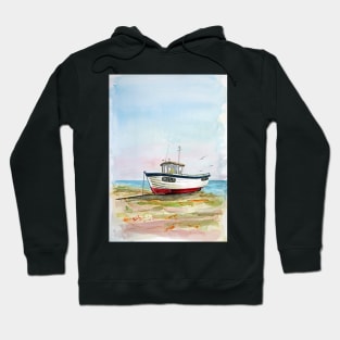 Beached Fishing Boat Hoodie